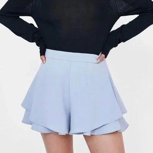 Zara Light Blue Flowy Shorts Small